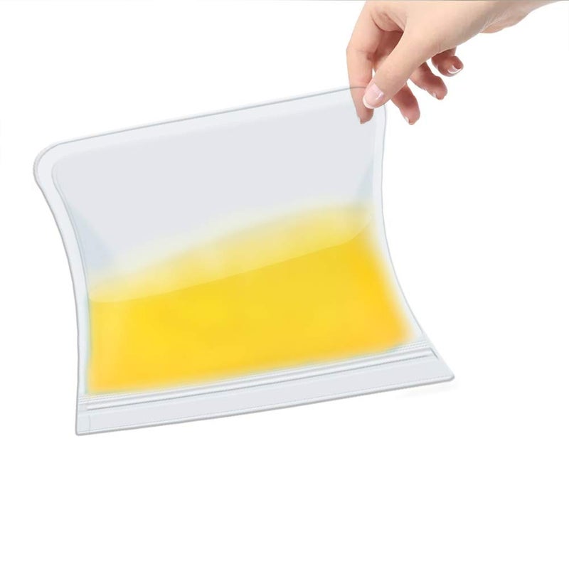 RLAVBL 1/2 Gallon Freezer Bags Reusable Food Storage Bags for Vegetable, Liquid, Snack, Meat, Sandwich, 10.2x7.87 Inch, 10 Pack - Image 4